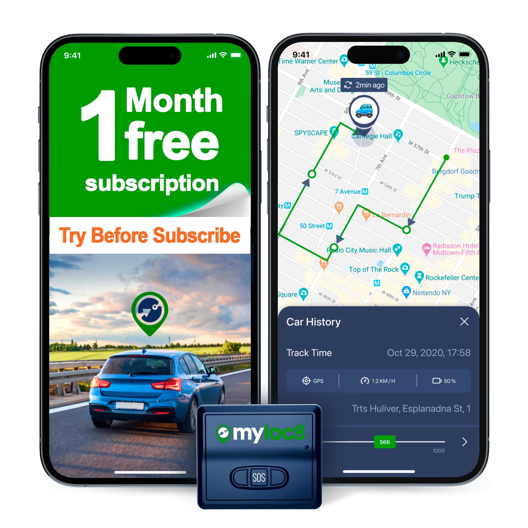 Rastreador Gps Myloc8 4g Lte En Tiempo Real Para Vehículos Con Imán