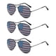 thumbnail image 1 of Paquete de 3 gafas de sol estilo aviador con la bandera estadounidense, accesorio patriótico para el 4 de julio., 1 of 6