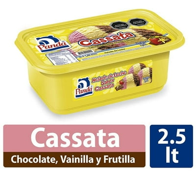 Helado Trisabor Chocolate, Frutilla Y Vainilla Cassata 2,5 L Panda