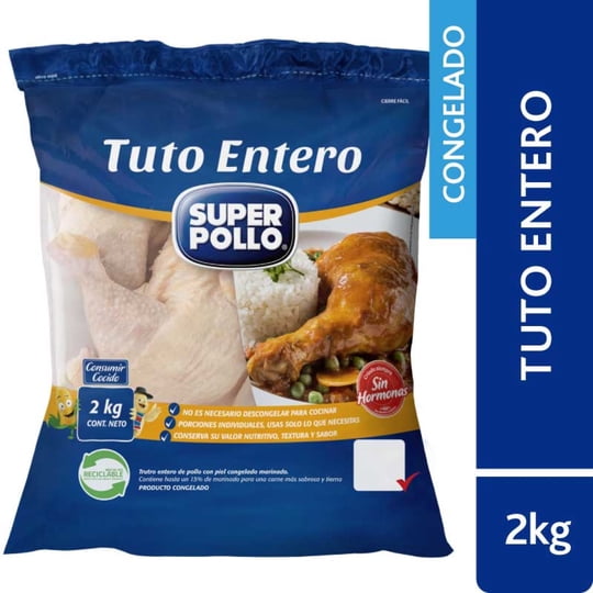 Pollo Trutro Entero Congelado. 2 kg Super Pollo