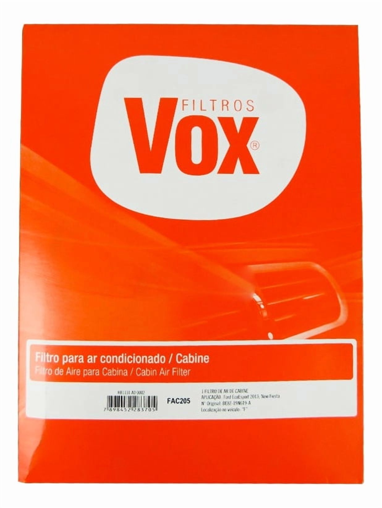 Filtro Polen Vox Ford Ka 1.0 2014-2015