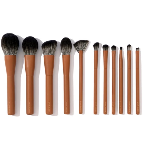 Set de brochas de maquillaje Brush Bubble 11 piezas veganas con plata