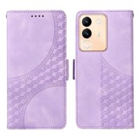 Carcasa Foxdock Vivo V29E De Cuero Pu, Diseño Acolchado Clásico, Protección Contra Caídas Y Rayones