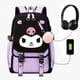 thumbnail image 1 of Purple Kuromi&nbsp;Backpack Junior High School Students School Bags capacity Casual Laptop Patchwork Students Mochilas, 1 of 3