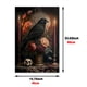 thumbnail image 1 of 1pc Gothic Crow Raven Skull Flowers & Candles Canvas Wall Art for Home Decor - Abstract Art Painting with Vibrant Colors - Perfect for Bathroom, Bedroom, Office, and Living Room - No Frame Needed, 1 of 5
