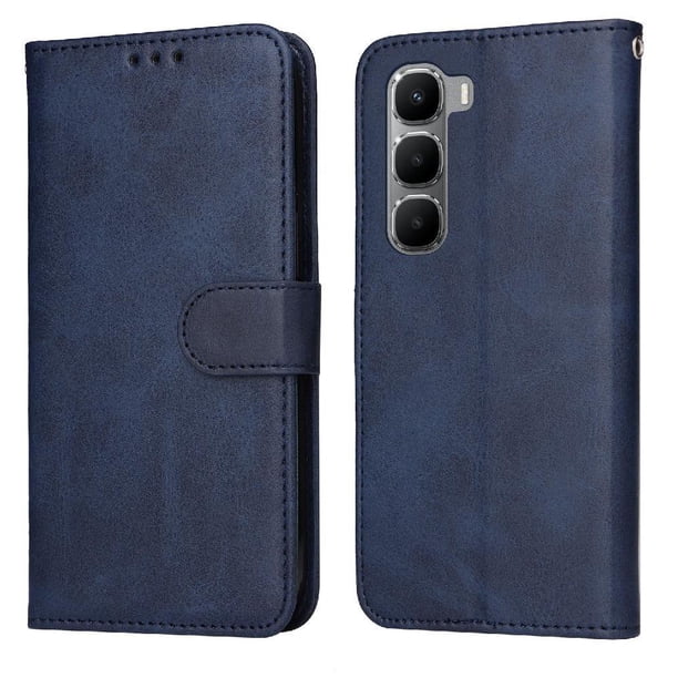 Funda Billetera para Infinix Hot 60 4G con Porta Tarjetas y Soporte Ajustable Azul