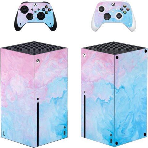 Genérico - Pegatina De Vinilo Para Xbox Series X - Material Duradero De Alta Calidad, Fácil De Poner Y Quitar, Compatible Con Xbox Series X-Azul Rosa