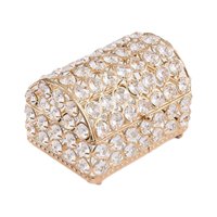 Ioensy - Joyero De Cristal Estilo Europeo Pendientes Baratija Organizador Caja Decorativa L