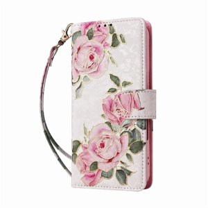 Foxdock Funda Tipo Cartera Floral Para Samsung Galaxy S23 ,Funda Con Tapa De Cuero Pu, Protección Antigolpes Con Ranuras Para Tarjetas Y Soporte