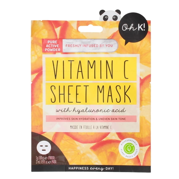 Mascarilla Oh K! Brillante vitamina C, hidratante e hidratante