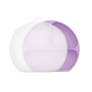 Bumkins - Plato Con Tapa+ Agarre De Silicona Lila