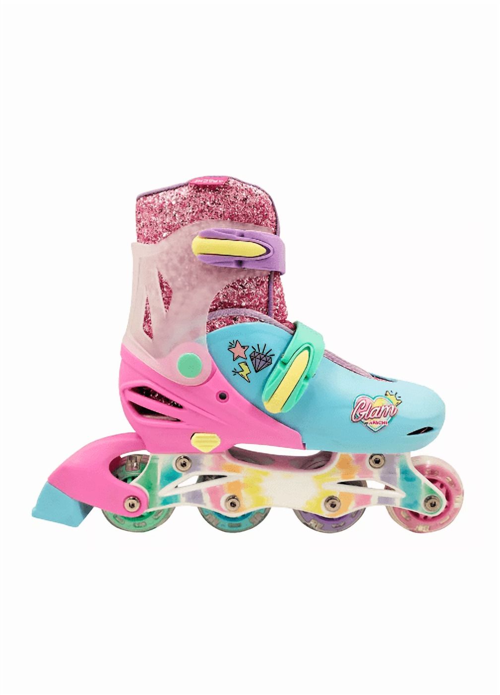 Genérico - Patines En Línea Rush Girl-2025 Ajustables T 34-37, Rosado