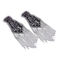 Ioensy - 2X Cadena De Eslabones De Borla Epaulet Metal Fijo Con Alfileres Para Regalos Hombre Mujer