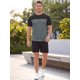 thumbnail image 2 of INSPIRE CHIC Camiseta de Hombre Raglán de Manga Corta para Verano, Camisetas de Gimnasio M Gris Oscuro, 2 of 5