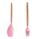 thumbnail image 1 of Juego de utensilios de cocina de 2 piezas, de madera, fáciles de limpiar, antiadherentes, color rosa, 1 of 5