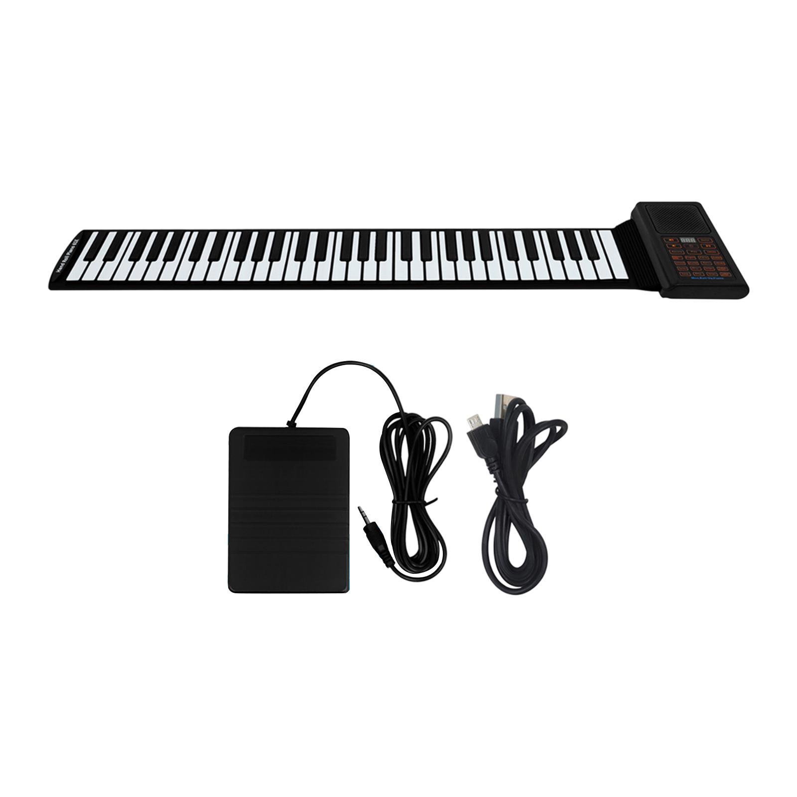 Bothyi - Piano Enrollable De 61 Teclas, Teclado De Piano Enrollable Manual Para Adultos, Regalo De Enseñanza De Clase