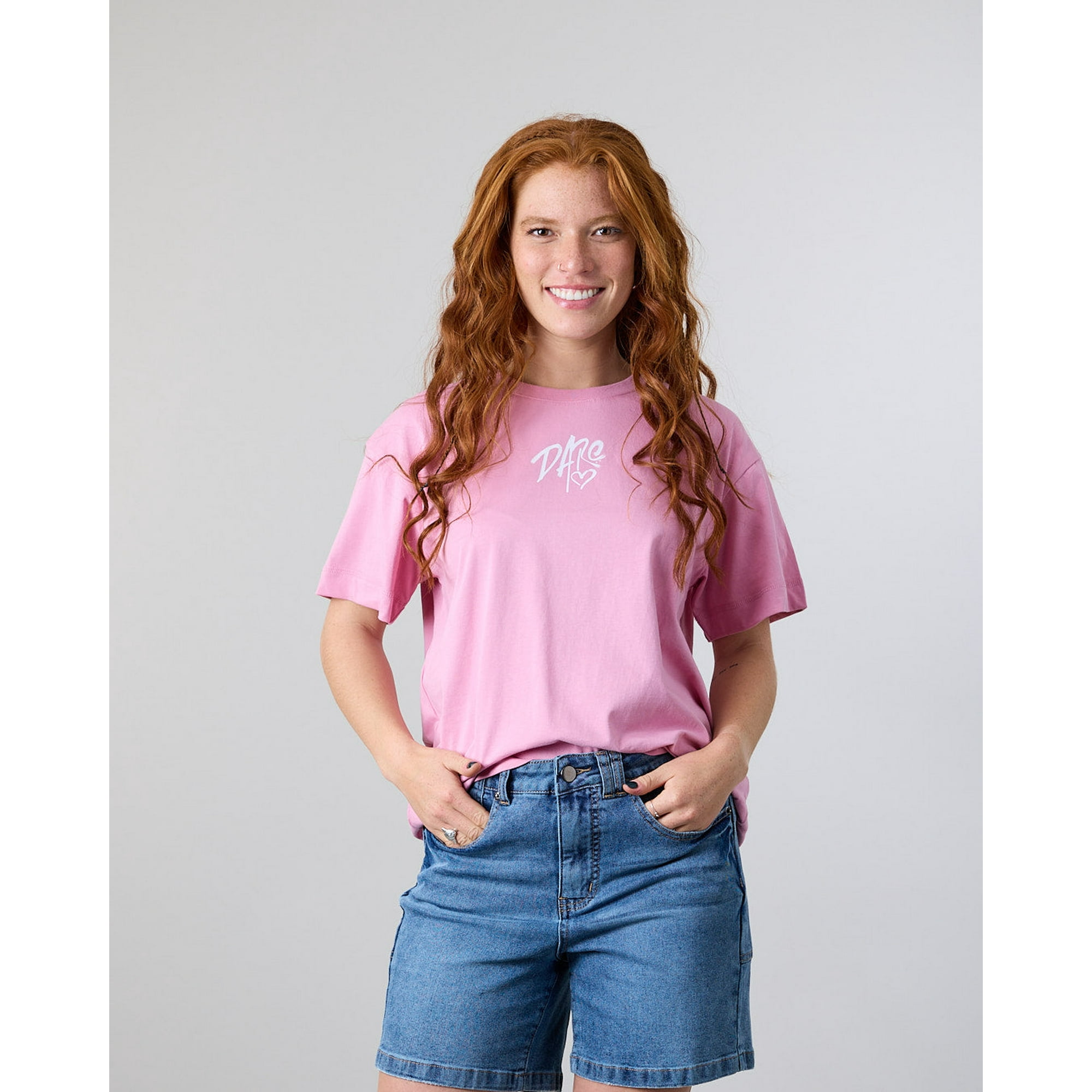 Polera Mujer Algodón Grafitti Rosa Relaxed Fit Polemic