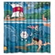 thumbnail image 1 of Cortina de ducha Doraemon, juego de cortina de baño con ganchos, tamaño 66 x 72 pulgadas, 1 of 3