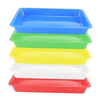 Bothyi - 5 Bandejas Para Servir Comida Para Fiestas, Platos De Cocina, Para Hoteles, Banquetes Y Camping, 24,5 X 18,5 X 2,3 Cm.