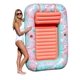 thumbnail image 1 of Tumbona hinchable para broncearse, tamaño grande, con portavasos, color rosa, 1 of 6