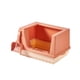 thumbnail image 4 of Caja De Arena Para Gatos, Bandeja De Arena, Lados Altos, Semicerrada, Ahorro De Espacio, Antisalpicaduras, Naranja S, 4 of 5