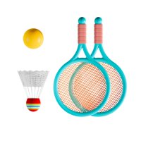Magideal - Juego De Tenis De Bádminton Para Niños, Raquetas De Tenis, Juego De Raqueta De Tenis Para Niños Para Jugadores Principiantes, Niñas, Patio Trasero Int Azul
