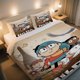 thumbnail image 1 of Hilda's Whimsical Adventure with Friends Duvet Cover Set Valentine's Day Vintage Bedding, 1 of 1