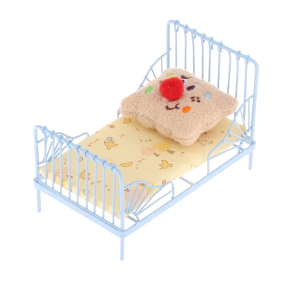Cama En Miniatura Para Casa De Muñecas, Pájaro Amarillo, Muebles Para Casa De Muñecas, 1:12