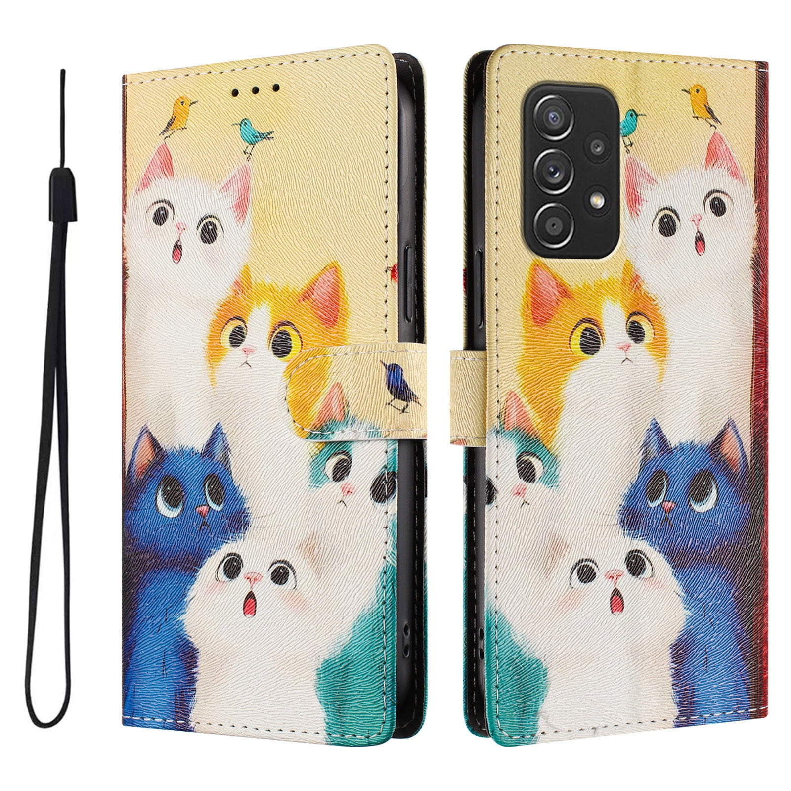 Foxdock Funda Tipo Cartera Para Samsung Galaxy A52/a52s Con Soporte Y Correa – Diseño De Patrones Lindos