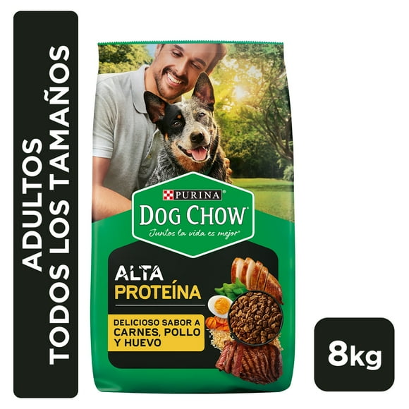 Alimento seco para perro DOG CHOW® Adultos Todos los Tamaños Alta en Proteína 8kg