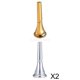 thumbnail image 1 of Boquilla De Trompa 3x Con Aleación De Cobre Elegante Y Duradera Plata Oro, 1 of 3