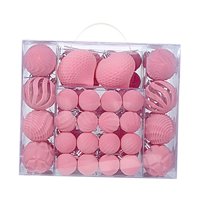 Bothyi - 48 Bolas Navideñas Para Árbol De Navidad, Decoración Para Árbol De Navidad, Fiesta, Color Rosa