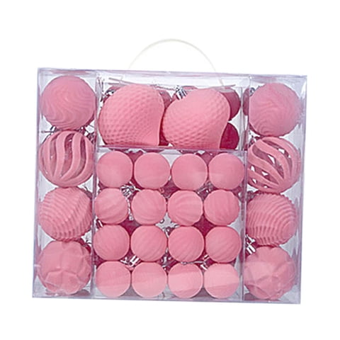 Bothyi - 48 Bolas Navideñas Para Árbol De Navidad, Decoración Para Árbol De Navidad, Fiesta, Color Rosa