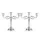 thumbnail image 3 of 2x Candelabro Europeo De 3 Brazos Candelabro Para Decoración Plata, 3 of 4