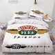 thumbnail image 2 of TV Show Central Perk Friends Logo White Quilt Duvet Cover Set Kids3-Piece Bedding Set, 2 of 5