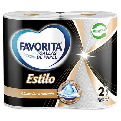 Toalla De Papel Estilo Doble Hoja 24 M 2 Un Favorita