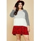 thumbnail image 1 of Vestido De Talla Grande Con Vuelo Capas Y Estampado Animal Y Lunares En Contraste, 1 of 5