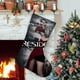 thumbnail image 1 of Resident Evil Tema: Calcetines de Navidad, fino lino blanco para colgar en escaleras y chimenea, decoración navideña para el hogar, regalo de Navidad. 45cm × 32cm, 1 of 5