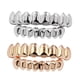 thumbnail image 1 of Juego De Parrillas Chapadas En Oro De 18 Quilates, 8 Dientes, Accesorio De Vampiro De Halloween - 2 Juegos, 1 of 6