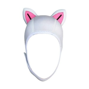Genérico - Orejas De Gato Capucha De Buceo 3 Mm Neopreno Traje De Neopreno Capucha Para Deportes Acuáticos Sombrero De Natación Black Line M
