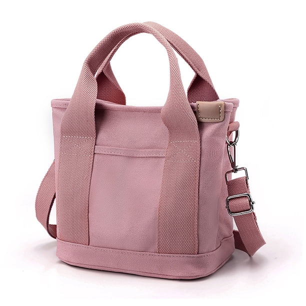Bolso pequeño de lona, pequeño y bonito, tipo bandolera, con múltiples bolsillos, estilo informal.