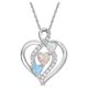 thumbnail image 1 of Collar Brilliance de Plata 925 con Corazón de Ópalo, 0,96 ct, 18 in, 1 of 3