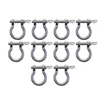 Bothyi - 10 Uds Hebillas De Herradura Llave Hecha A Mano Grillete De Arco Chian Para Correas De Juguetes Artesanía Argent