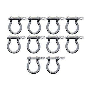 Bothyi - 10 Uds Hebillas De Herradura Llave Hecha A Mano Grillete De Arco Chian Para Correas De Juguetes Artesanía Argent