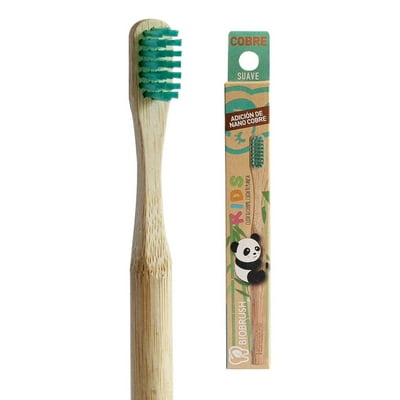 Cepillo De Dientes Individual Bambú Suave Niño Menta 1 Un Biobrush