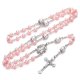 thumbnail image 3 of Collar de cuentas con forma de rosario SZQCZB Catholic para mujer, color rosa, 3 of 6