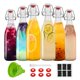thumbnail image 1 of Botellas ZEBEIYU 500 ml Pack de 6 con tapa swing de vidrio, 1 of 9