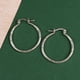 thumbnail image 1 of 1pair Stylish and Durable 925 Silver Plated Big Hoop Earrings for Women, 1 of 4