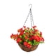 thumbnail image 2 of Flores Artificiales Colgantes En Canasto, Maceta Para Patio Exterior, Boda, Color Rojo, 2 of 3
