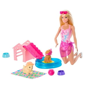 Barbie Fiesta En La Piscina Con Perritos